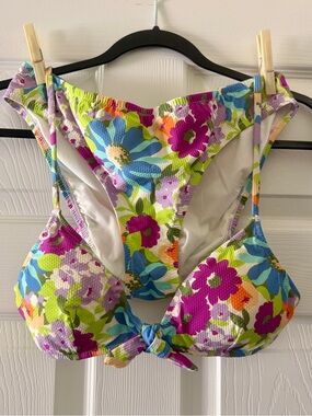 J. Crew Multicolor Floral Pique Bikini